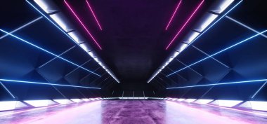 Mor mavi Sci Fi fütüristik Moder parlayan sanal gerçeklik Neon