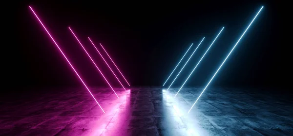 Ciemny czarny trójkąt pusty Neon świecące Laser fluorescencyjnych wirtualnych — Zdjęcie stockowe