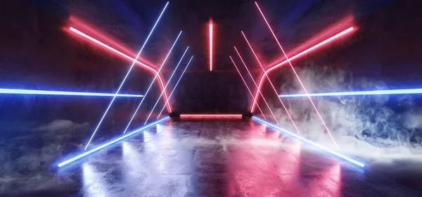 Dym mgła Trójkąt fluorescencyjne żywe Neon futurystyczny Sci Fi GL — Zdjęcie stockowe