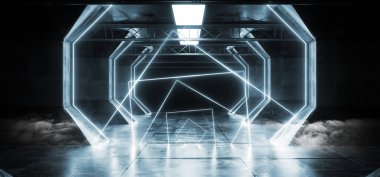 Duman sanal gerçeklik siber Sci Fi futuristik Neon parlayan Alien