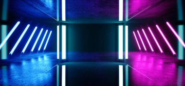 Sanal parlak modern fütüristik Sci Fi Dark grunge beton Roo