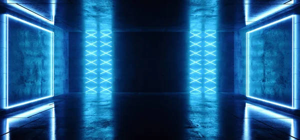 Sci Fi futurisztikus neon LED lézer izzó modern elegáns üres da — Stock Fotó