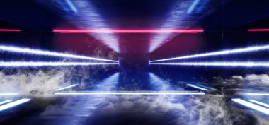 Duman Sci Fi futuristik Alien Retro sanal gerçeklik Neon parlayan