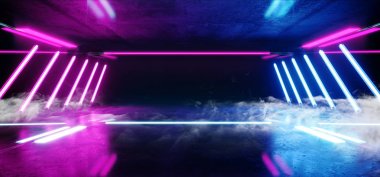 Duman Sci Fi futuristik Alien Retro sanal gerçeklik Neon parlayan