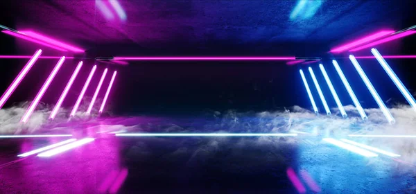 Rök Sci Fi futuristisk Alien retro virtuell verklighet Neon glödande — Stockfoto