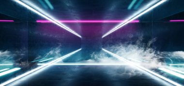 Duman Sci Fi futuristik Alien Retro sanal gerçeklik Neon parlayan