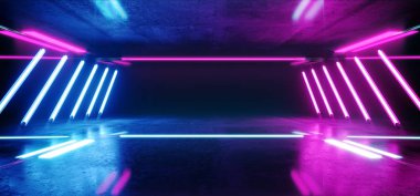 Sci Fi Fütüristik Alien Retro Sanal Gerçeklik Neon Parlayan Flor