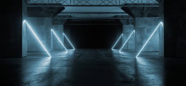 Sanal Canlı Sci Fi Neon Parlayan Floresan Lazer Alienship 