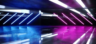 Sci Fi yansıtıcı koyu Neon floresan psychedelic Underground 