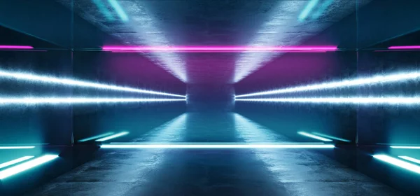 科幻未来外星人复古虚拟现实霓虹灯发光荧光 — 图库照片