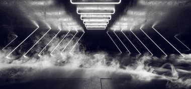 Smoke Triangle Fluorescent Cyber Sci Fi Futuristic  Modern Retro