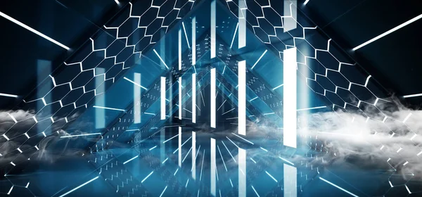 Duman Duman Floresan Lazer Neon Mavi Parlayan Fütüristik Sci F