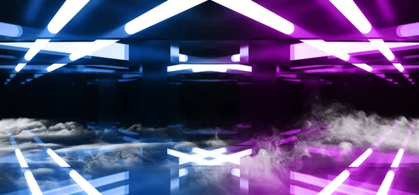Smoke Sci Fi Reflective Neon escuro Fluorescente Psicadélico Underg — Fotografia de Stock