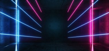 Aşama Lazer Floresan Neon Parlayan Dikey lazer Tüp Hatları B