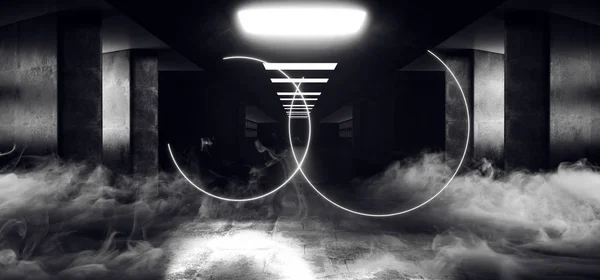 Circles Smoke Steam Fog Reflective Glowing Alien Spaceship Sci F