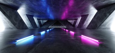 Neon Track Mor Sci Fi Fütüristik Alien Spaceship Bright Ceme