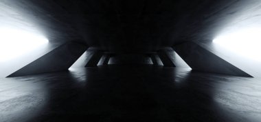 Sci Fi Fütüristik Alien Spaceship Parlak Çimento Grunge Beton