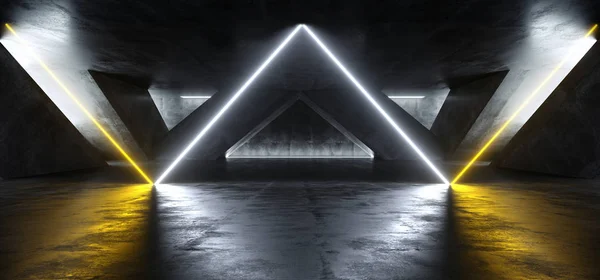 Sci Fi Fluorescent Vibrant Triangle Shaped Neon Glowing Orange W