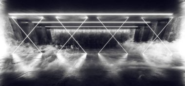 Duman Çapraz Lazer Floresan Retro Sci Fi Fütüristik Neon Glowi