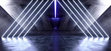 Canlı Üçgen Neon Arka Plan Parlayan Mavi Mor Yol Parça