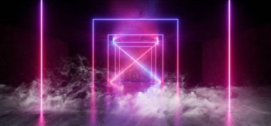 Duman Sis Buhar Beton Grunge Tuğla Koridor Tünel Dark Hall 