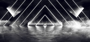 Duman Sis Sci Fi Floresan Canlı Üçgen Şekilli Neon Glowin