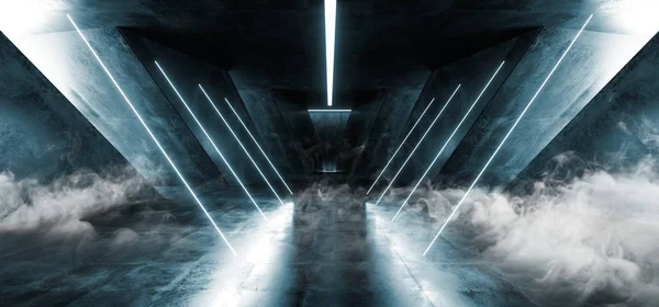 Fumo Sci Fi Triângulo vibrante fluorescente em forma de néon brilhando Bl — Fotografia de Stock