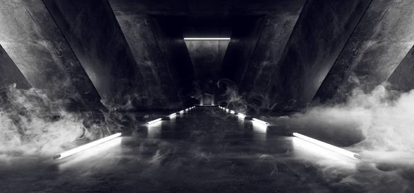 Fumaça ficção futurista alienígena nave espacial brilhante cimento Grunge Co — Fotografia de Stock