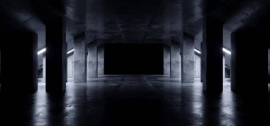 Sci Fi Modern Koyu Beton Çimento Asfalt Fütüristik Uzay Gemisi 