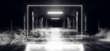 Duman Sci Fi Neon Modern Fütüristik Kızdırma Beyaz Lazer Show Sahne 