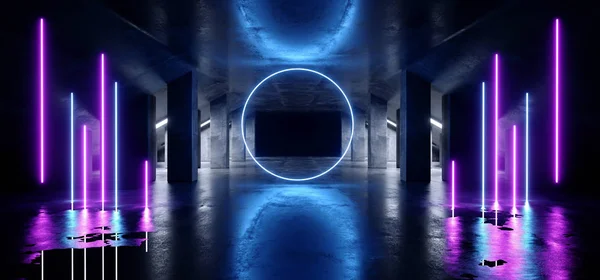 Circle Glow Sci Fi Neon Modern Futuristic VIbrant Glow Purple Bl