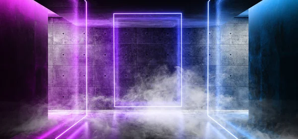 Smoke Sci Fi Neon Modern Futurista Vibrante Laser Show Glow Purp — Fotografia de Stock