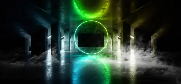 Smoke Circle Glow Sci Fi Neon Modern Futuristic VIbrant Glow Gre