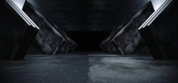 Sci Fi Futuriste Sombre Béton Grunge Réfléchissant Moderne Alien S — Photo