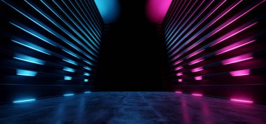 Neon Fütüristik Dark Retro Sci Fi Üçgen Alien Uzay Gemisi Purpl