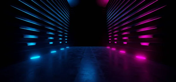 Neon Futuristic Dark Retro Sci Fi Triángulo nave espacial extraterrestre Purpl — Foto de Stock