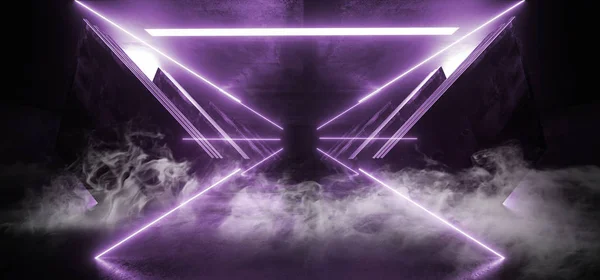 Rook Neon Violet paars gloeiende driehoek Sci Fi futuristische virt — Stockfoto