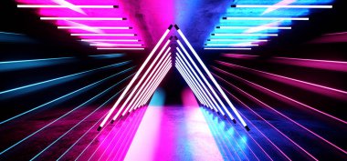 Psychedelic Soyut Fütüristik Neon Floresan Sci Fi Canlı 