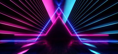 Psychedelic Soyut Fütüristik Neon Floresan Sci Fi Canlı 