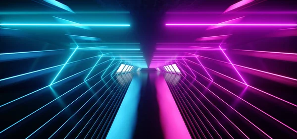 Psychedelic Soyut Fütüristik Neon Floresan Sci Fi Canlı — Stok fotoğraf