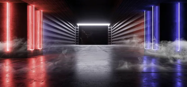 Stage Futuristic Sci Fi Smoke Neon Laser Spaceship Future Dark C