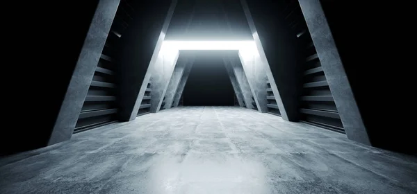 Μελλοντικό διάδρομο τούνελ διαστημόπλοιο σκοτεινό φουτουριστικό sci Fi reflecti — Φωτογραφία Αρχείου