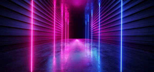 Laser Show Stage Néon Rétro Moderne Science-fiction Futuriste Élégant Fut — Photo