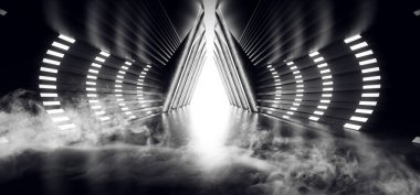 Duman Lazer Show Sahne Neon Retro Modern Sci Fi Fütüristik Elega