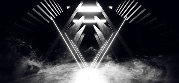 Smoke Dark Neon Retro White Sci Fi Futuristic Triangle Shaped Co