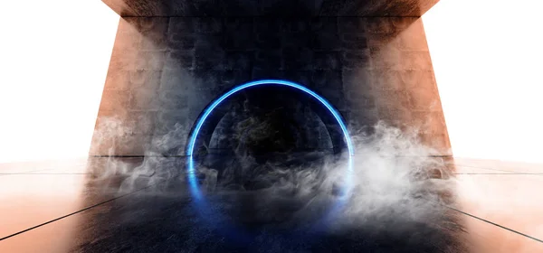 Smoke Sci Fi Circle Neon Glowing Vibrant Laser Beam Virtual Ligh