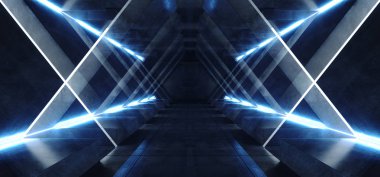 Fütüristik Sanal Gerçeklik Modern Zarif Neon Parlayan Sci Fi La