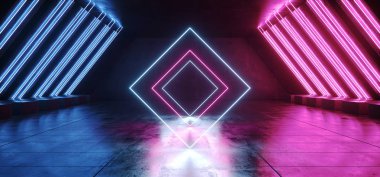 Sanal Gerçeklik Fütüristik Modern Zarif Neon Parlayan Sci Fi La