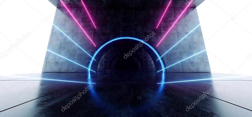 Sci Fi Circle Neon Glowing Vibrant Laser Beam Virtual Lights Pur