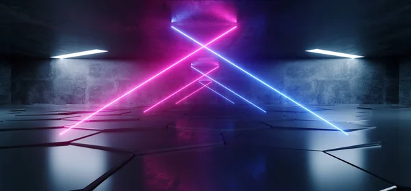 Future Underground Neon Triangle  Glowing Laser Blue Purple Ligh